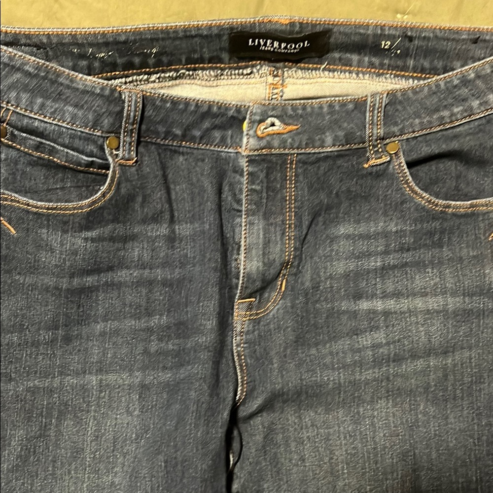 Liverpool Jeans Company Blue Boot Cut Jeans with Lived-In Look